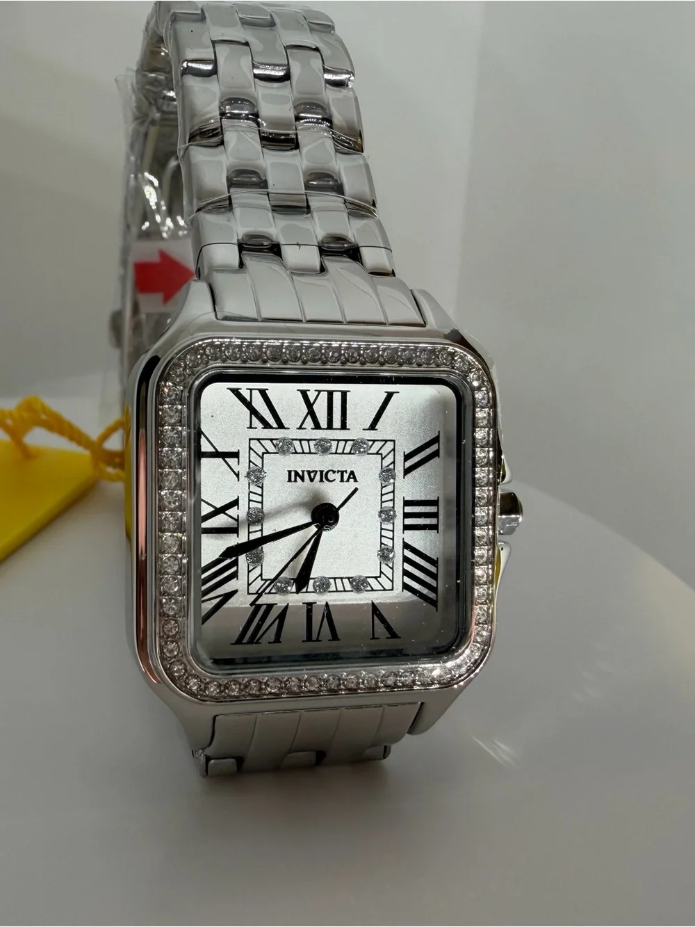 Invicta Angel Vetriane Silver Crystal-Accent Roman Dial Women's Watch 28mm